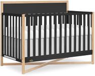 Dream On Me Owen 5-in-1 Convertible Crib, Matte Black