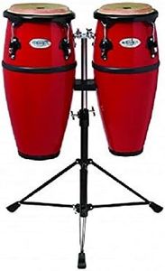 Toca 2300FRD Synergy Series Fiberglass Conga Set with Stand - Red