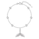 GIVA 925 Silver Mermaid's Tail Bracelet, Adjustable | Gifts for Women and Girls | With Certificate of Authenticity and 925 Stamp | 6 Months Warranty*