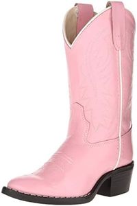 Old West Cowboy Boots Girls Kid Leather PVC Sole 5.5 Infant Pink 3119