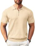 COOFANDY Zipper Polo Shirts for Men