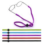 Yolev 5 PCS Adjustable Eyeglass Strap, Sunglasses Strap, Sports Glasses Band, Eye Glasses String Strap Around the Neck for Kids and Adult