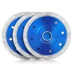 3pcs 4.5Inch Diamond Saw Blade, SUNJOYCO Tile Blade, 7/8" Arbor Dry/Wet Diamond Cutting Wheel for Angle Grinder Porcelain Tile Cutter Concrete Blade Granite Ceramic Masonry