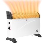 CUQOO 2000W Convector Radiator Heater with 3 Heat Settings – Powerful Electric Heater with Adjustable Thermostat | Safe and Secure Room Heater with Overheat Protection | Space Heaters for Indoor Use