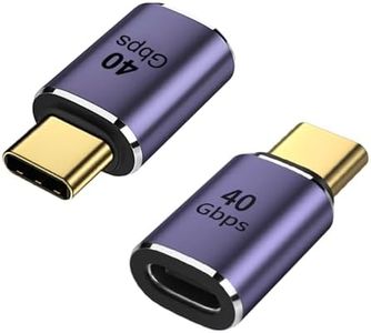 AreMe 2 Pack USB C Adapter, USB Type C Male to Female Adapter Extender Support 100W, 40Gbps, 8K@60Hz for Thunderbolt 4/3, MacBook Pro/Air, Laptop, Tablet, Phones and More Type C Devices