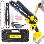 Mini Chainsaw Cordless for De-Walt Battery 20v Max, 8 Inch & 6 Inch Cordless Chainsaw with Auto Oiler Tool Free, 2IN1 Cordless Handheld Electric Chain Saw for Wood/Trees Cutting(Only Tool No Battery)