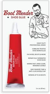 JobSite Boot Mender Glue - Shoe Glue Sole Repair - Clear, Instant Bond, Heavy Duty Adhesive (30g tube)