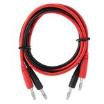 Banana Plug Test Leads P1041 Banana Plug to Banana Plug Test Cable Multimeter Testing Cables 0.2in Diameter 0.7in Length 2PCs