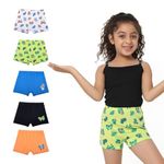 YouGotPlanB Girls Multicolor Boxers (Butterfly)| Regular fit | 100% Cotton | No-Mark Elastic Waistband | Antibacterial & Antimicrobial | 10-12 Years