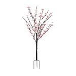 Gardenwize - Solar Powered 1.2 Metre Pink Cherry Blossom 100 LED Light-up Tree, No Running Costs - Patio, Balcony, Pond, Garden Lights (SWGSL235)