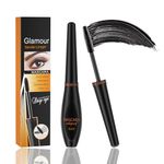 4D Sculpted Volume Mascara HOUSN,Silk Fiber Eyelash,Black Volumising and Lengthening Mascara,Waterproof Telescopic Mascara,Hard wearing,Smudge-Proof, Adds Shimmer,Quick Drying Perfect Eyes Makeup,8g