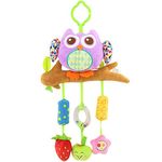 SMILE BABY Baby Crib & Stroller Plush Playing Toy Car Hanging Rattles (Sky-215-2B). (Hanging Owl Purple)