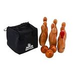 Outdoor Wooden Skittles Bowling Law