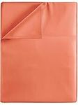 King Size Flat Bed Sheet - Hotel Quality Luxury Single Flat Sheet Only - Wrinkle Free & Fade Resistant Flat Sheet - Extra Soft, Breathable Bedding for Women, Men, Kids & Teens - Coral Flat Sheet Only