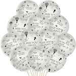 PANTIDE 37Pcs Memorial Balloons Set White Remembrance Funeral Celebration of Life Latex Balloons with Ribbon Miss You Forever Love You Always We Will Never Forget You Balloons Decorations