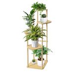 LIWSHWZ 5 Tiered Plant Stand Indoor,Flower Pots Stand for large plants, Wood Plant Shelf for Multiple Plants, Flower Pots Shelf for Living Room, Patio, Balcony, Garden Decor