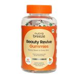 Nutrabreeze Biotin Hair Gummies For Women and Men | Beauty Revive Gummies For Hair Growth, Skin Glow & Strong Nails | Orange Flavour | Biotin For Hair Growth | 30 Day Pack
