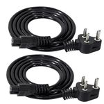 Storite 2 Pack 1.5 M Black 3 Pin Laptop Power Cable Universal Replacement for Laptop Charger Adapter Power Cord for Laptop