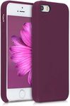 kwmobile Case Compatible with Apple iPhone SE (1.Gen 2016) / iPhone 5 / iPhone 5S Case - TPU Silicone Phone Cover with Soft Finish - Bordeaux Violet