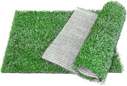 LOOBANI Dog Hemming Grass Bathroom Pads, Artificial Turf Pet Grass Mat, Portable Puppy Potty Trainer for Indoor/Outdoor Use (18" x 23")