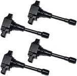 MAS Set of 4 Ignition Coil Pack Compatible with Nissan Infiniti Frontier Altima Versa Sentra Cube NV200 Rogue 2007-2012 FX50 QX60 QX70 2013 14 1.6L 2.4L 2.5L Replacement for UF549 5C1753