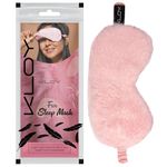 KLOY Sleep Eye Mask with Super Smooth And Adjustable Strap- Super Soft & Cozy, Blindfold and Travelling (Fur Pink)