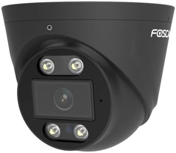 Foscam - Cámara Domo IP Exterior PoE 5MP con focos Luminosos y Sirena T5EP, Color Negro
