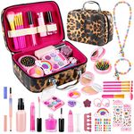 Kids Makeup Kit for Girls 3-12 Year Old, Washable Makeup Set Toy, 28PCS Real Makeup Set, Safe & Non-Toxic Little Girls Makeup Kit Frozen Makeup Set for Kids Girls Toddlers Age 3 4 5 6 7 8 9 10 11 12