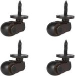 Set of 4 Solid Brass Caster Heavy Duty & Safe for All Floors Perfect Replacement for Floor Mat Oil Rubbed Bronze Finish