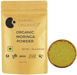 CARMEL ORGANICS Moringa Leaves Powder (100 Grams) | Jaivik Bharat Certified | Moringa oleifera | Murungai Podi/Munagaku Podi/Muringa Podi | Non GMO | No Added Preservatives