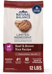 Natural Balance Limited Ingredient Small-Breed Adult Dry Dog Food with Healthy Grains, Beef & Brown Rice, 12 Pound (Pack of 1)