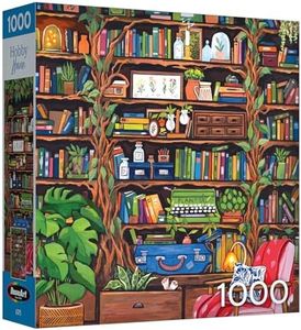 RoseArt - Hobby Haven - Bookshelf - 1000 Piece Jigsaw Puzzle for Adults - Perfect for Reading Enthusiasts