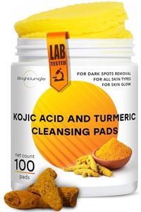 Kojic Acid and Turmeric Cleansing Pads - 100 Pads | Enriched with Ginger Root Oil & Amino Acids | for Face & Body - 100pcs