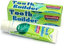 Squigle Tooth Builder Sensitive Toothpaste - 36% Natural Xylitol, SLS Free, Fluoride Free, Prevents Mouth Ulcer, Canker Sore, Bad Breath, Perioral Dermatitis, Chapped Lips, Soothes Dry Mouth - (1 Pack)