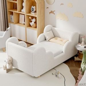 NAIZEA Toddler Bed - Toddler Floor Bed, Kid Bed Frame, Standard Crib Size Kids Beds Up to 3 Years Girls and Boys, Montessori Floor Beds(No Mattress)