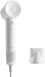 Laifen Hair Dryer SE Lite, Blow Dryer with Nozzle for Curly Hair, 200M Ionic Hair Dryer with 105,000 RPM Low Noise Brushless Motor for High-Speed Drying, for Travel & Home 2024 Upgraded (White)