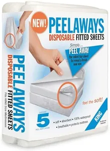 Peelaways Waterproof Disposable Bed Sheets – As Seen On Shark Tank | 5-Layer Absorbent Wellness Sheets for Elderly, Homecare, Hospital Use and Travel
