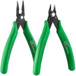 SK 2-Piece Shear-Cutter Pliers Set, 5-Inch Mini Flush Cutter & 5.5-Inch Mini Needle Nose Pliers, with Secure Grips