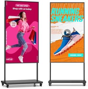 65″ 4K UHD Digital Signage,3000 Nits Auto-Brightness Adjustment,Android 14, Floor Standing Digital Kiosks Displays,CMS/WiFi/HDMI/USB Input Auto Media Player, Totem Advertising Digital for Shop Window