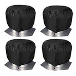 Nopwer Turbine Roof Vent Cover House - Roof Turbine Hoods Shield Canvas 20 x 20 4Pcs Black