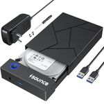 Hard Drive Enclosure, Sounce USB 3.0 External Hard Drive Docking Station for 3.5/2.5 Inch SATA Hard Drives/SSD with 16 TB+, Tool-Free HDD Enclosure with 12V/2A Power Supply UASP Acceleration