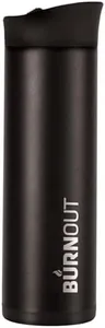 LEXO BURNOUT Temperature Regulating Travel Mug 16 oz All Black - Drink NOW & HeatZorb Tech