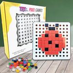 ToyMagic Pixel Cubes Puzzle Toy for Children Early Education|Math & Brain Games for Kids|Pixel Game Educational Board Games|240 Cubes with Pixel Board & Book|Best Birthday Gift for 3+Year