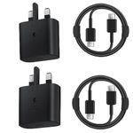 Samsung USB C Charger and Plug, BIHPJD 2PC 25W PD3.0&PPS Wall Fast Charger with 2M Type C Fast Charging Cable Adaptor Compatible for Samsung Galaxy S22/S21+ fe 5G/S20 Ultra/Z Flip/Z Fold 3/Note 20/10