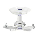 QualGear Projector Mount Kit Accessory Single Joist Ceiling Adapter, 3" 1.5", White