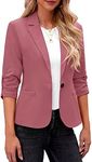 LookbookStore Light Jackets for Women Casual Blazers for Women Casual Lightweight Blazer for Women Womens Blazers Casual Rose Blazer Red Blazer Size XX-Large Fits Size 20 Size 22