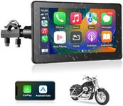 Wireless CarPlay for Motorcycle 7 Inch Touchscreen with Wireless Android Auto, Dual Bluetooth Waterproof Touch Screen Portable Car Play, GPS Navigation via CarPlay/AA for Motorbike, Siri Voice Control