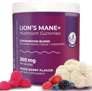 DR. MORITZ Lions Mane Gummies for Adults and Kids 4+ - Mushroom Gummies with 12-in-1 Blend Including Reishi & Chaga - Lions Mane for Kids and Adults - No Sugar Added, Non-GMO (60 Count)