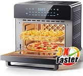 Involly 18 in 1 Air Fryer Oven, 15L Countertop Convection Mini Oven, Digital Table-top Air Fryers Toaster Oven, Compact Electric Pizza Oven, Roast, Bake, Grill and Dehydrate, Stainless Steel, 1600W