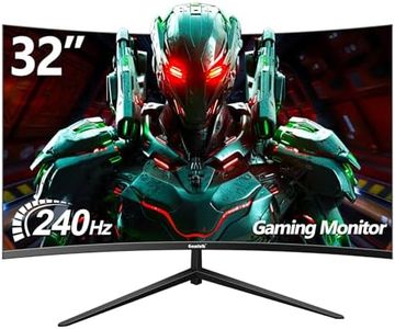 Gawfolk 32 Inch Curved Gaming Monitor 240Hz, 1800R PC Monitor Full HD 1080P, Frameless Computer Dispaly with Freesync and Eye Care Technology, Wall Mountable